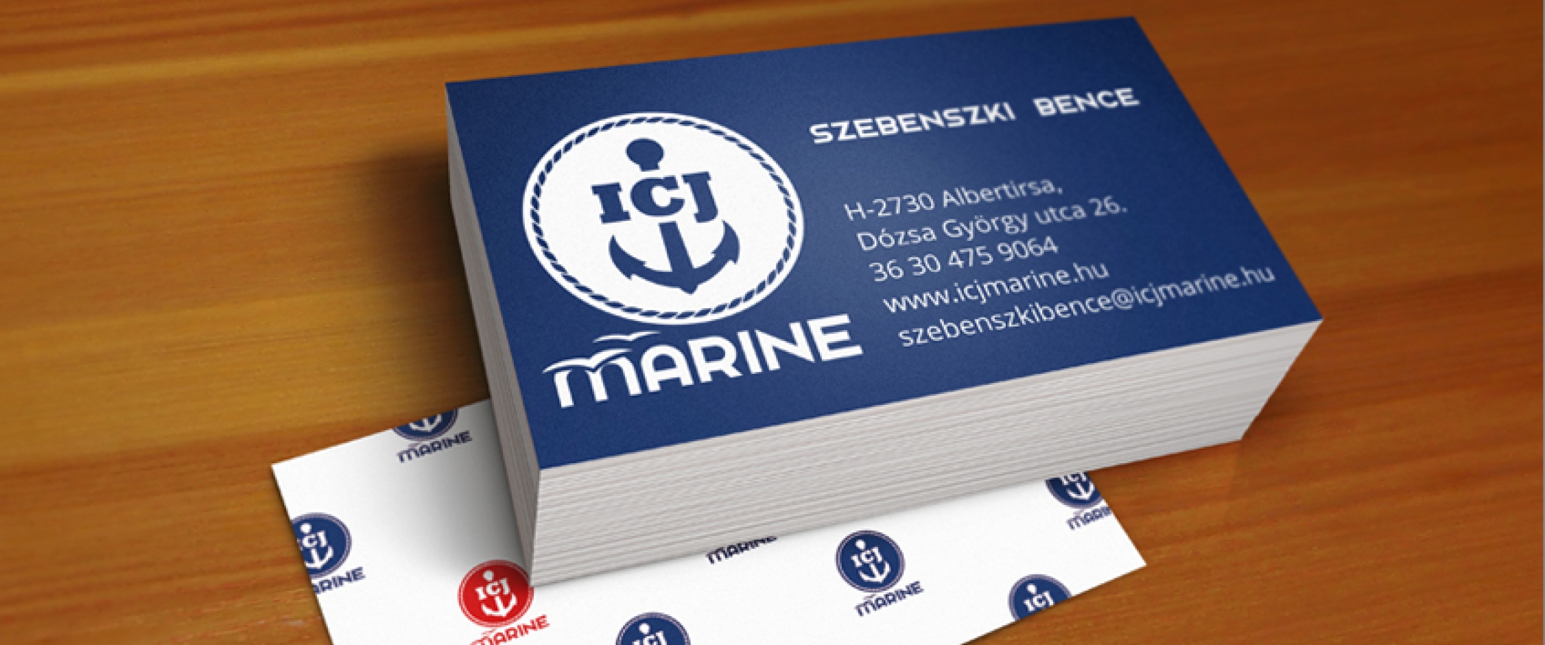 ICJ Marine névjegykártya tervezés